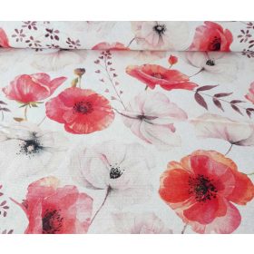  Pipacsos dekortextil, vastag vászon