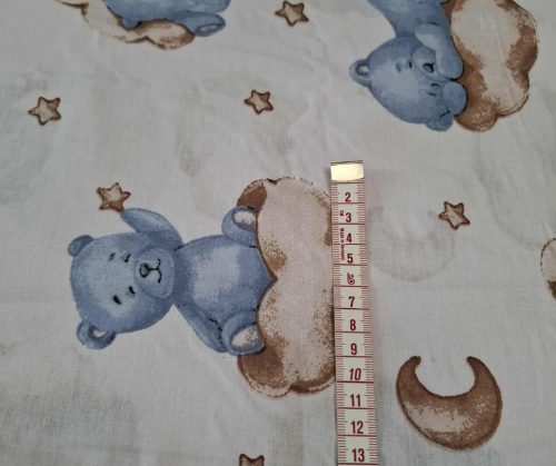 Pamutvászon / felhőn alvó maci 240 cm széles 