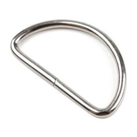 Fém félkarika ( D karika ) 30 mm nikkel