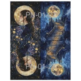 Vízlepergető gyöngyvászon panel /  holdas